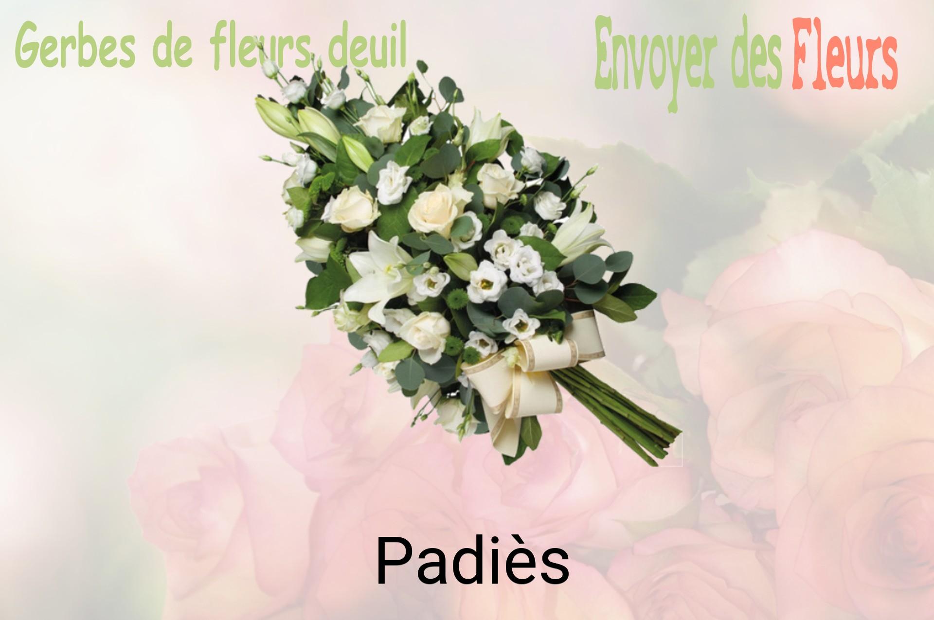Gerbe de fleurs de deuil livrée à Padiès